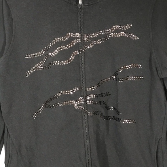 Additions by Chico’s Black Sequin Athletic Jacket - Picture 2 of 5